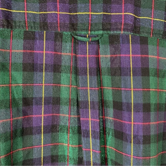 Fashion Bug Women’s Button Up Top Plus Size 22/24W Metallic Plaid Holiday Party - Picture 6 of 6